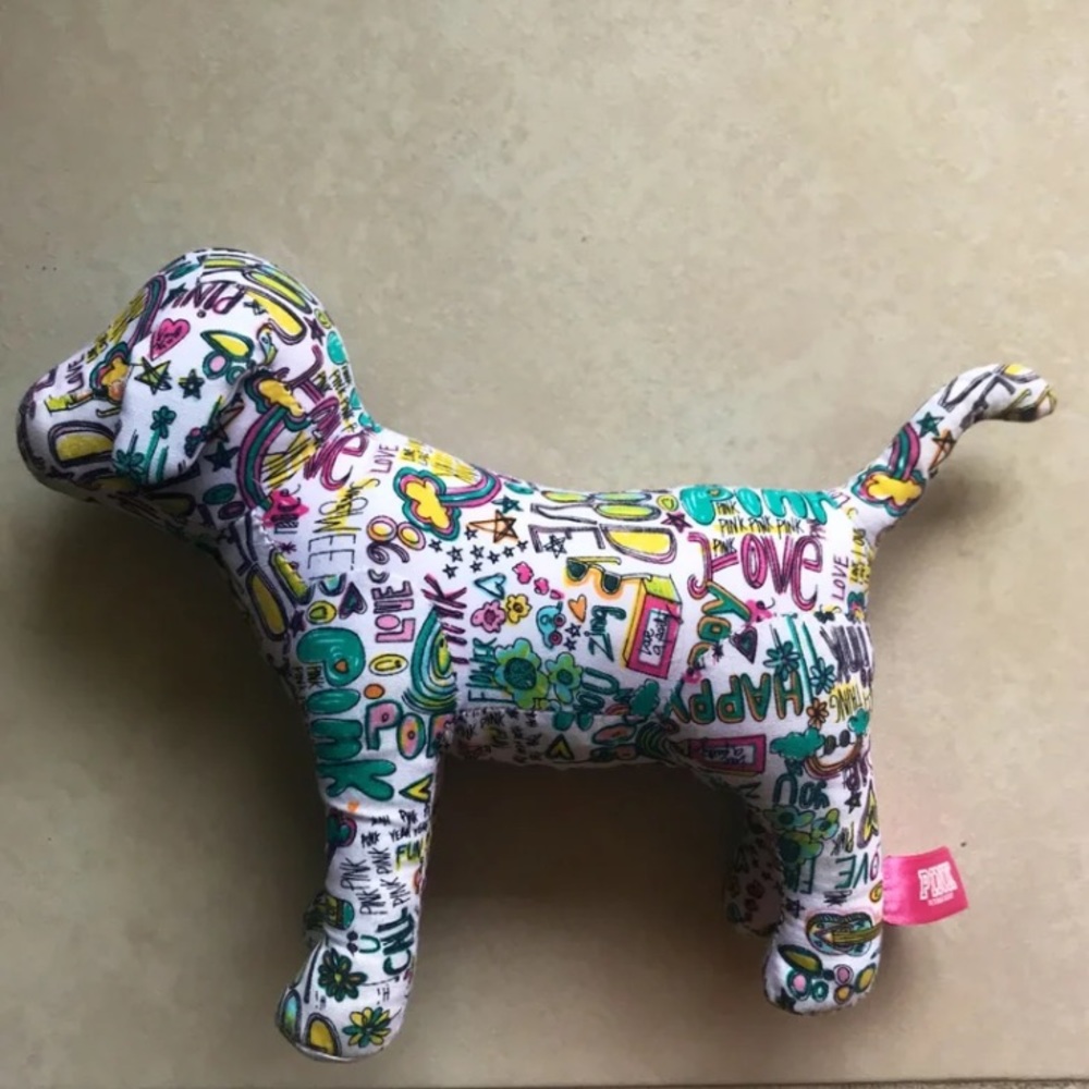 PINK plush dog
